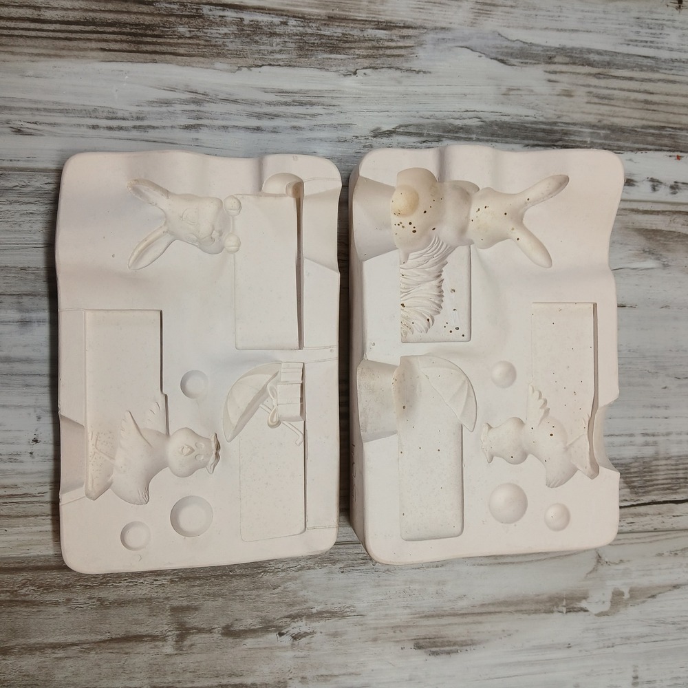 Vintage 1972 Duncan Ceramic Mold 504 Easter Bunny Chick‎ Place Cards Fresno CA
